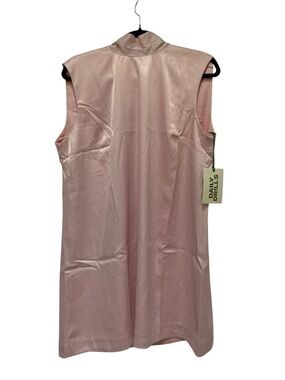 daily drills silk dress Daily Drills Pink satin shift dress by Daily Drills